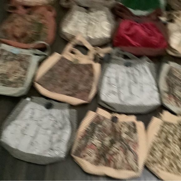 Vintage Multicolor Handbag / Tote Different Pattern CC ROSE MADE IN USA $33 each - Picture 3 of 8